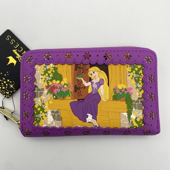 Loungefly Disney Tangled Rapunzel & Pascal Princess Stories Zip Wallet - Picture 1 of 8
